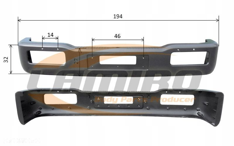 NISSAN ATLEON ZDERZAK PRZEDNI WĄSKI - 1