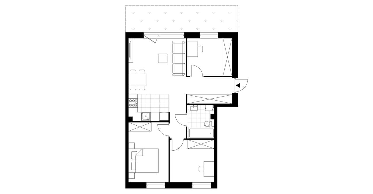 4-pokojowe mieszkanie 60m2 + ogródek Bez Prowizji - Pełny obrazek: 3/8