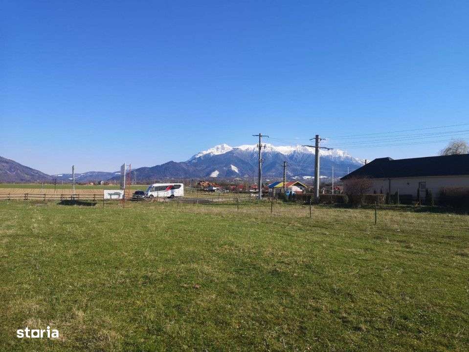 Teren plat P +4 Bran, panoramic munti, DN73, toate utilitatile-6