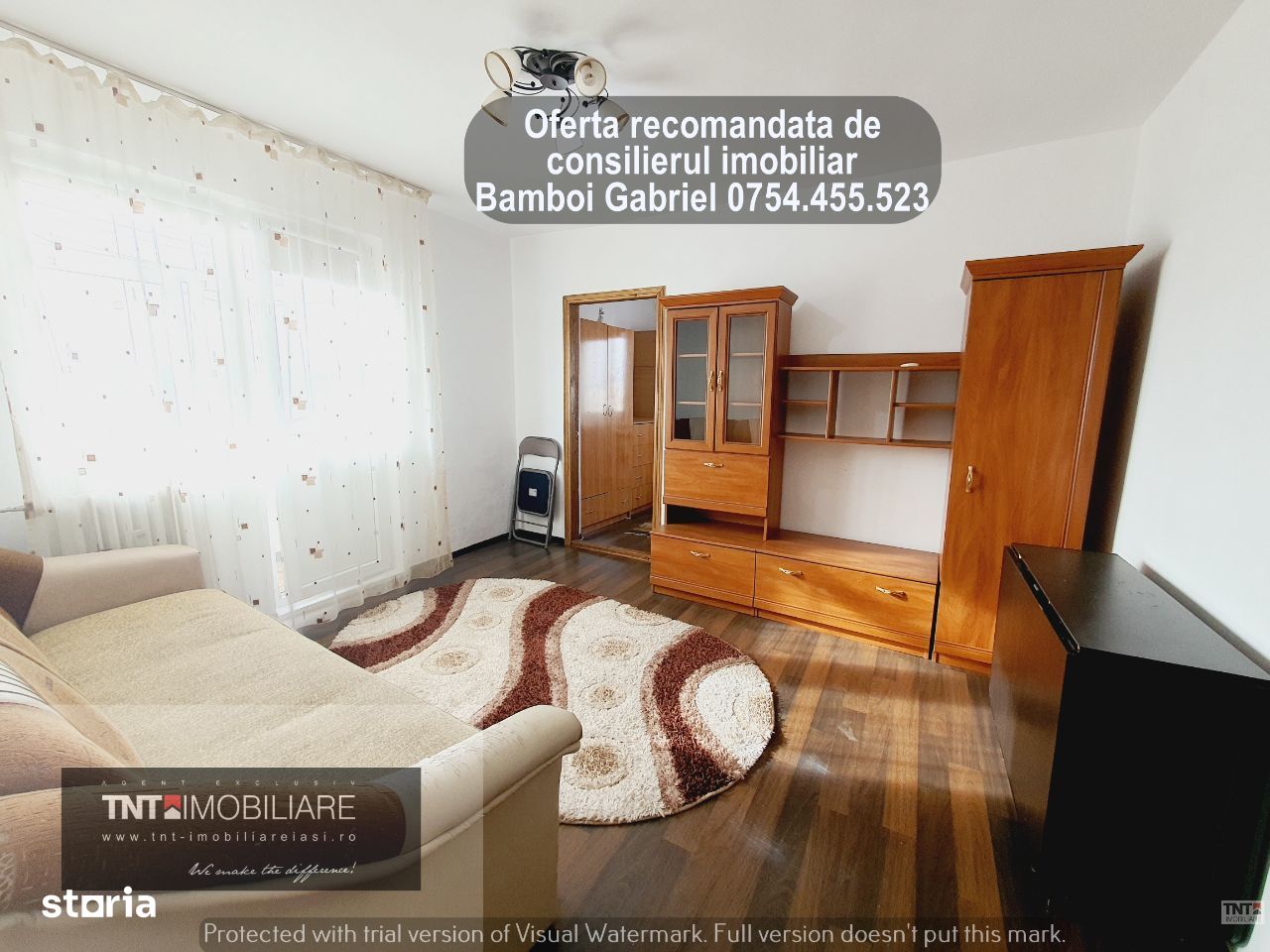 Apartament 2 camere de inchiriat zona Podu Ros-Liceu Racovita