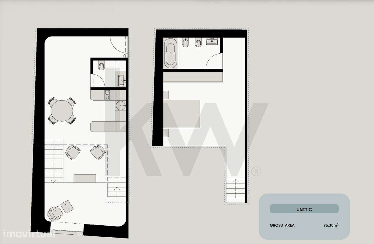 Apartamento T1 com mezzanine e estacionamento em primeira linha de rio - Grande imagem: 5/16