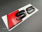 Set embleme Premium Audi S8 Negru / Roșu - 8