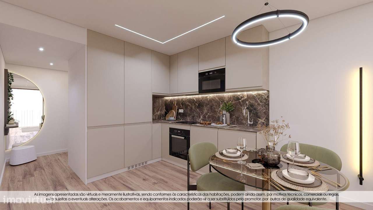 Apartamento T2 no Condomínio Fechado Jardins da Seara – Lote 8 - Grande imagem: 4/14