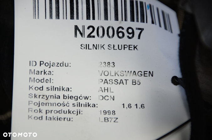 SILNIK SŁUPEK VOLKSWAGEN PASSAT B5 AEB - 1