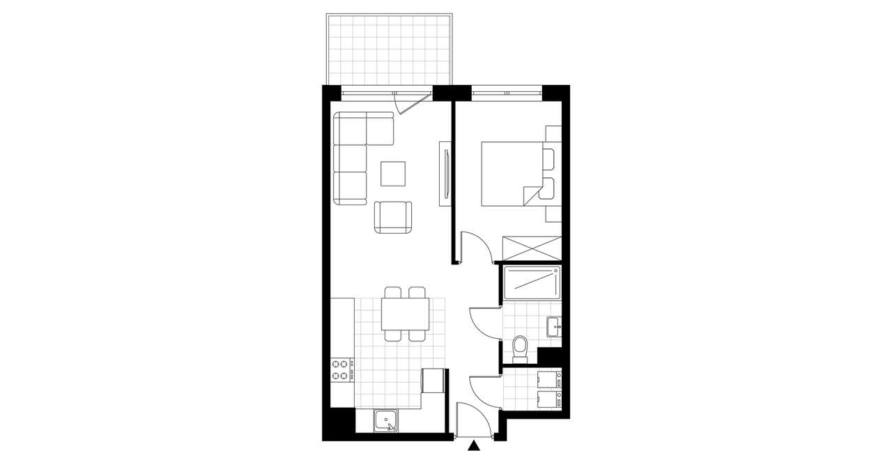 2-pokojowe mieszkanie 44m2 + balkon Bez Prowizji - Pełny obrazek: 3/8
