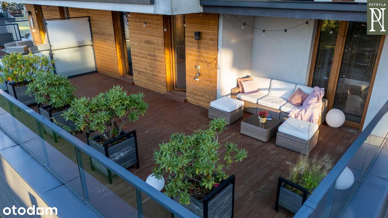 Gustownie urządzone 3-pokojowe z 44m2 tarasem! Przy Bagrach.-0