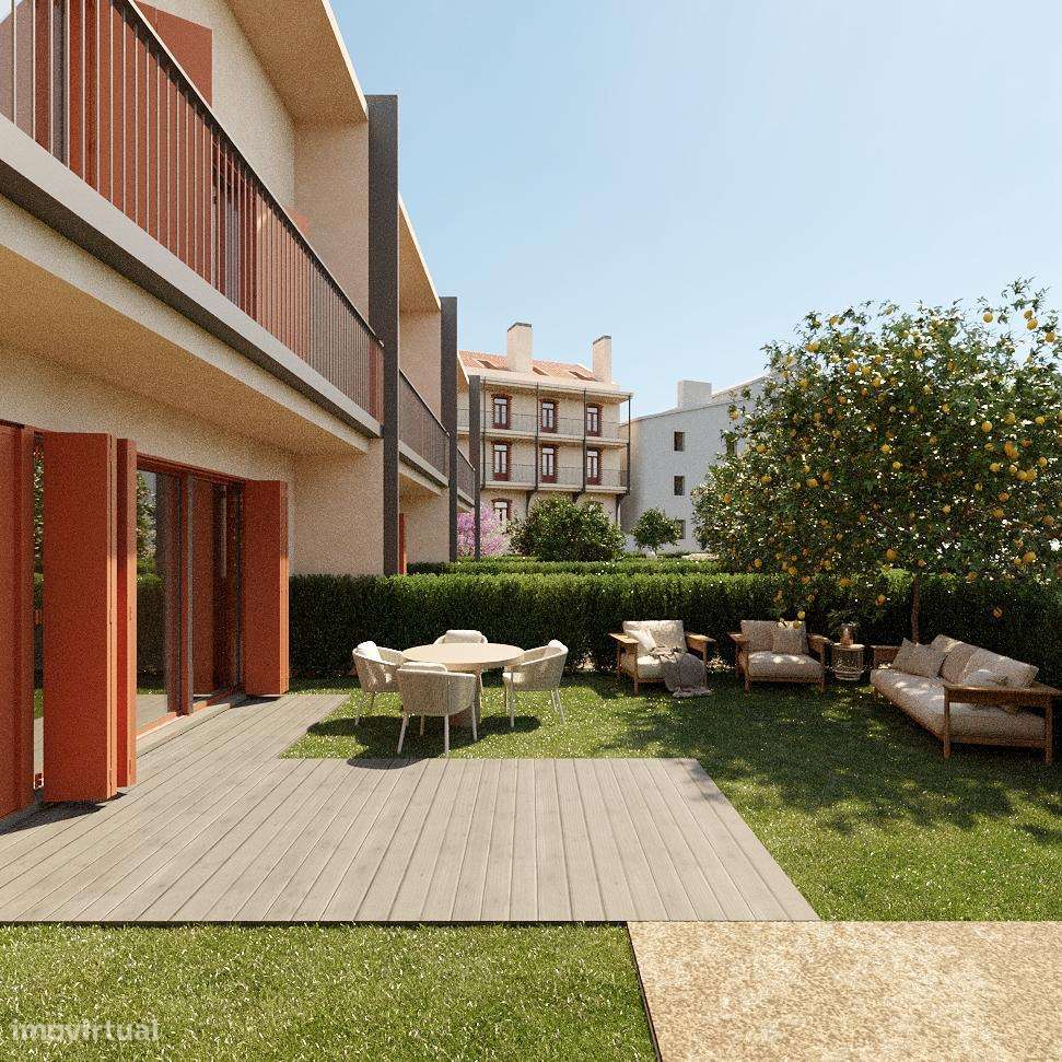 T1  Moderno, Piscina Jardim Condomínio na Histórica Vila do Tijolo-6