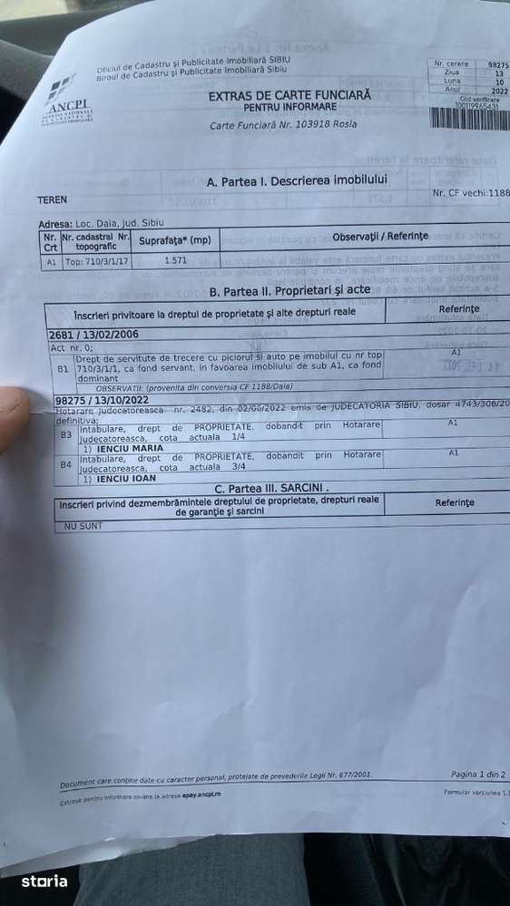 STAR IMOB vinde teren extravilan in Daia Noua, elctric, apa canal-4