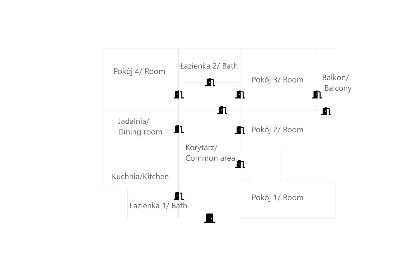Wynajmę przestronne mieszkanie z balkonem  4-pokoje UAM Umultowska - Pełny obrazek: 2/14