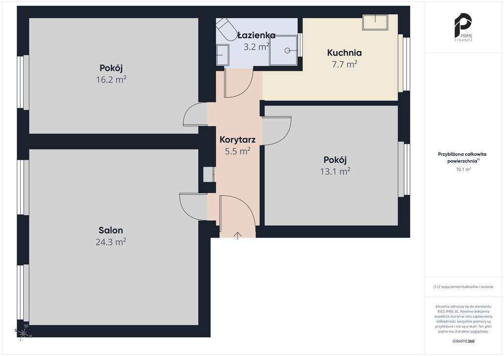 Mieszkanie 3 pok z potencjałem - Pełny obrazek: 3/7