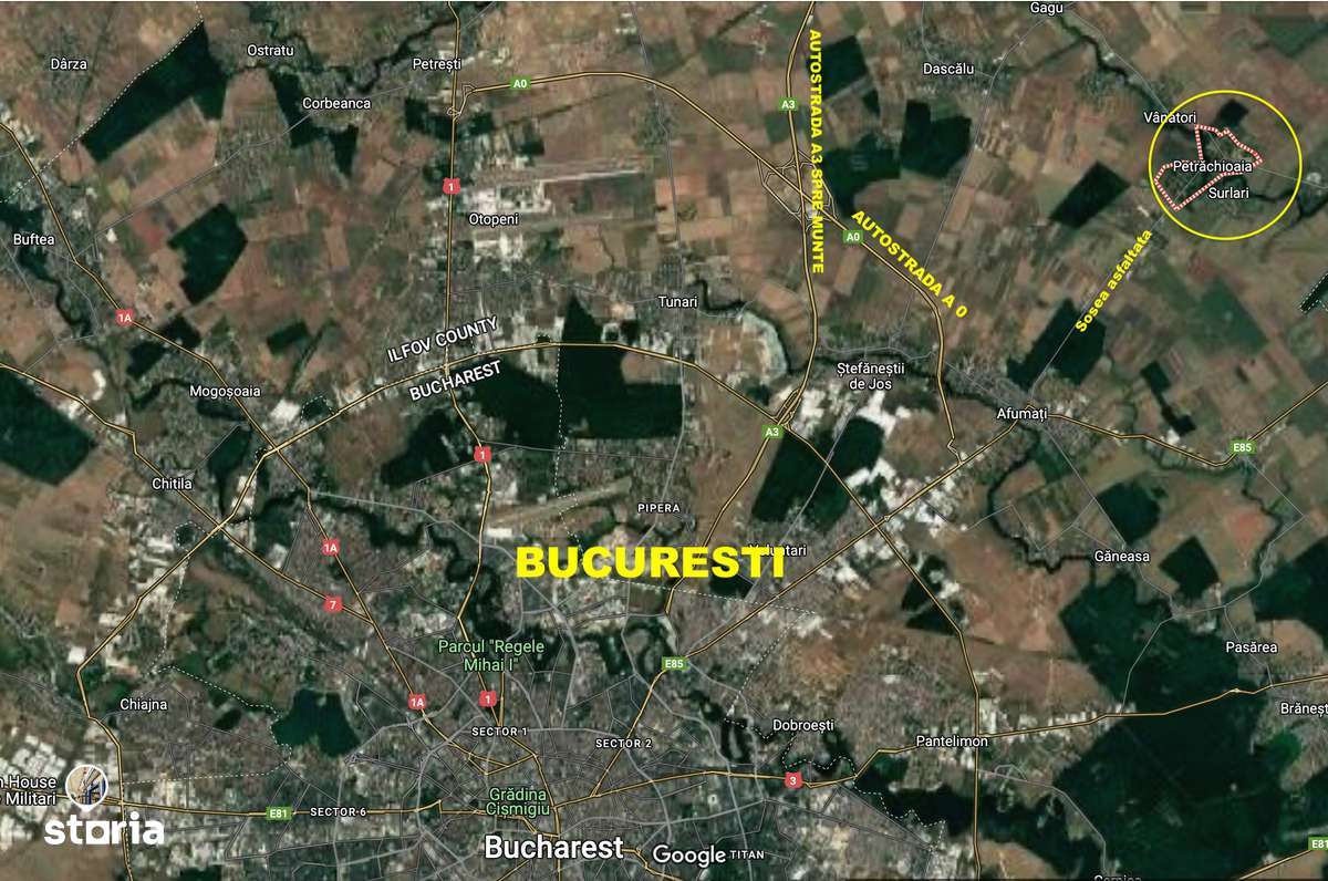 3.5oomp intravilan Petrachioaia Afumați, utilități, case, hale - Imagine principală: 2/3