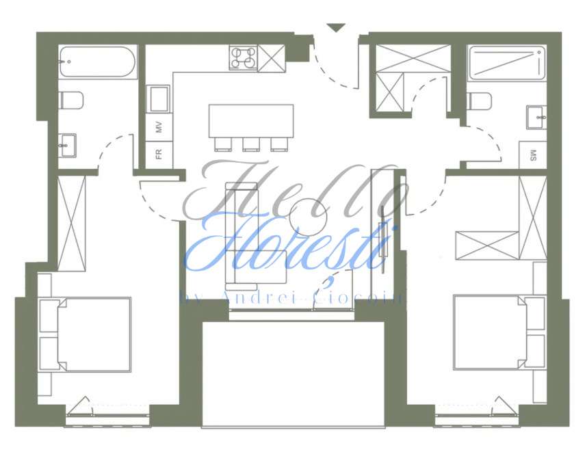 Apartament 3 camere 68.8 mp si logie 9.3 mp in Hexagon - Imagine principală: 2/3