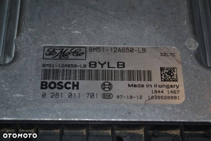 FORD FOCUS 1,6 TDCI KOMPUTER STEROWNIK SILNIKA 8M51-12A650-LB 0281011701 - 2