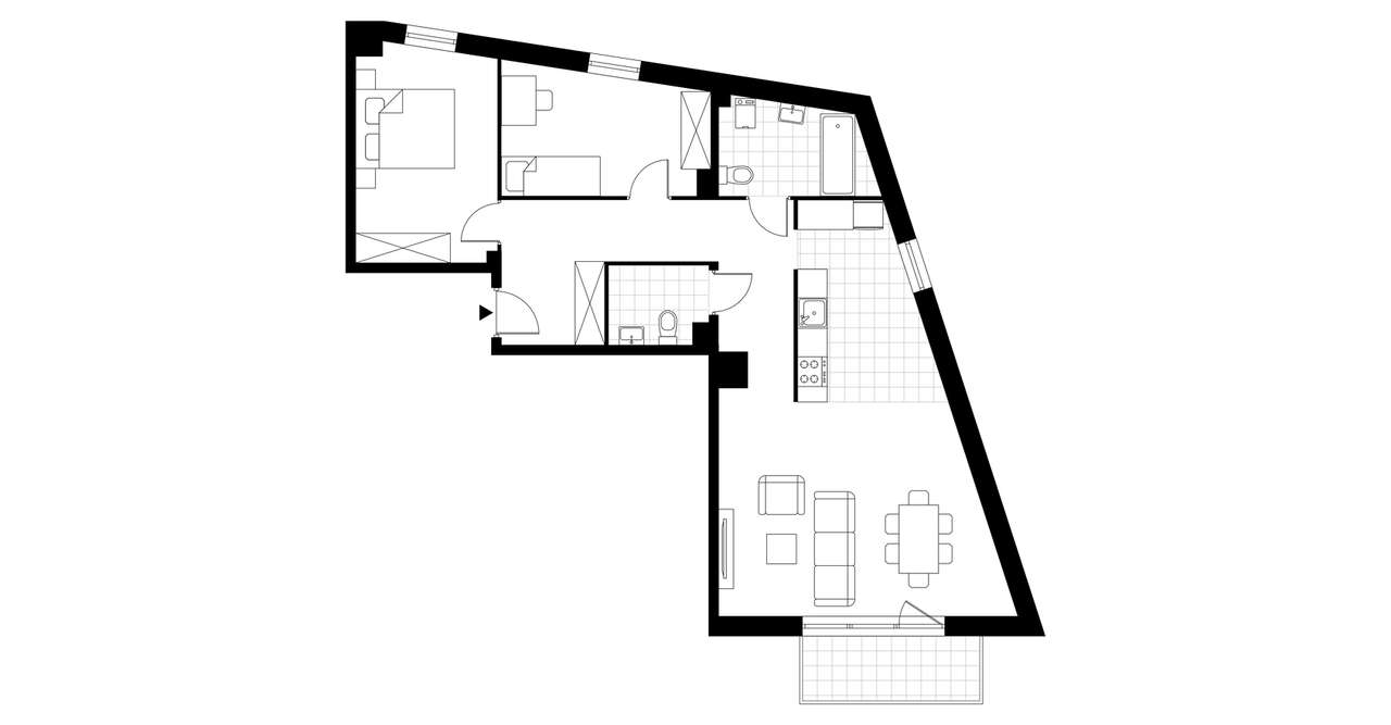 3-pokojowe mieszkanie 79m2 + balkon Bezpośrednio - Pełny obrazek: 3/8