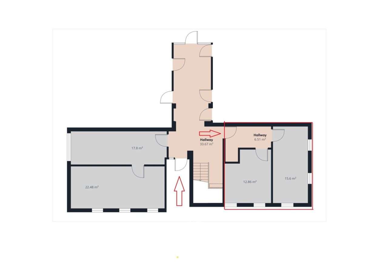 Lokal biurowy 2 pokoje - 35 M2 - Wrocław Maślice - Pełny obrazek: 2/9
