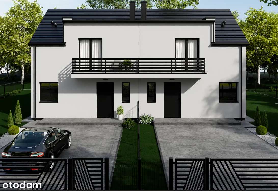 Nowoczesny dom w zabudowie bliźniaczej - 105m2 - działka 401m2 - Pełny obrazek: 4/14