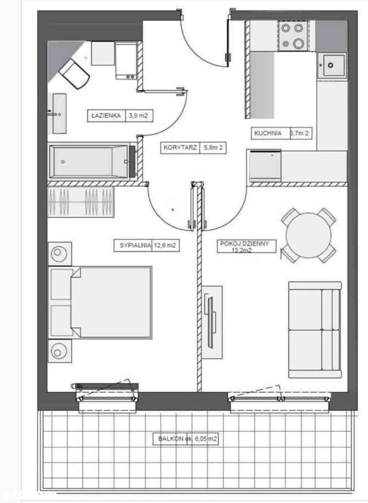 2 pokoje z osobną kuchnią,balkon,Górka Narodowa,MPEC,A4,p.Imbramowksi-4