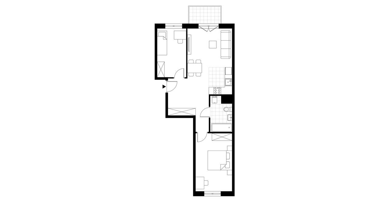 ul. Glogera | mieszkanie 3-pok. | G_26 - Pełny obrazek: 3/8