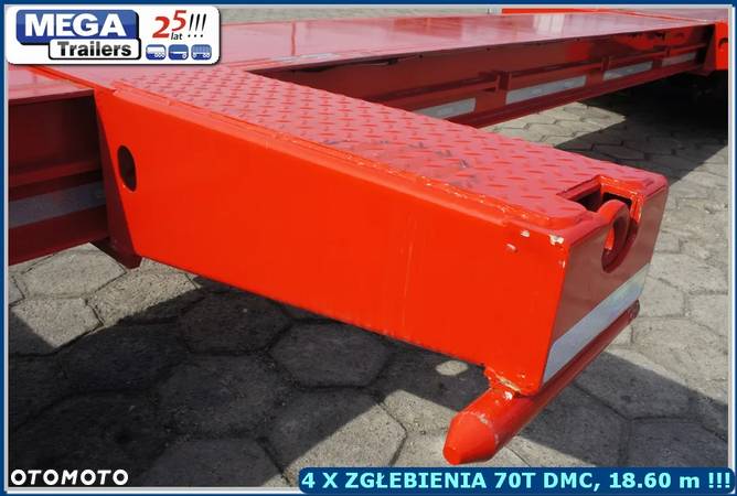 Mega Niskiepodwozie 18.6 m rozsuw,  ZAGŁEBIENIA na 4 koła, MEGA Trailers, Ład. 58 TON !!! - 27