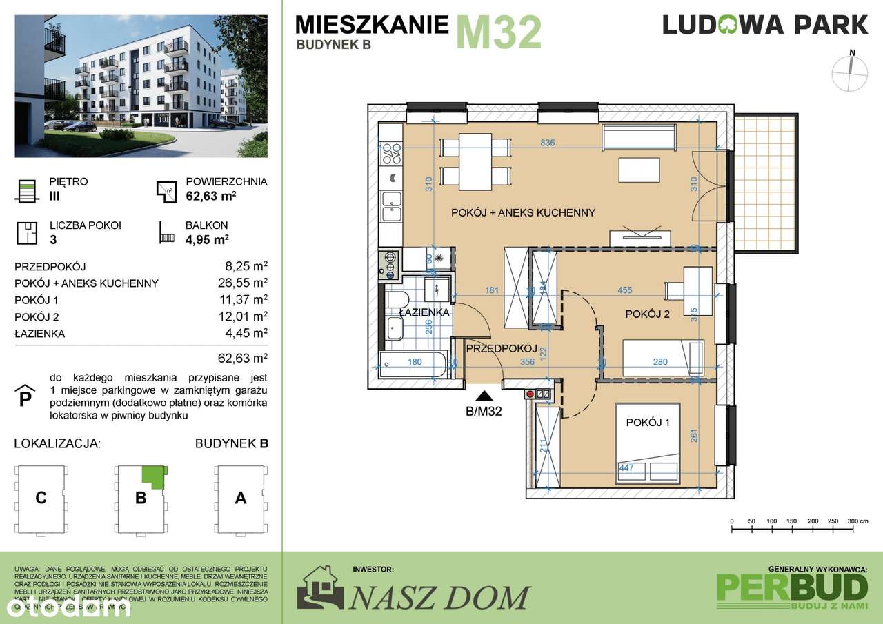 Ludowa Park | mieszkanie 3-pok. | B_M32 - Pełny obrazek: 2/9