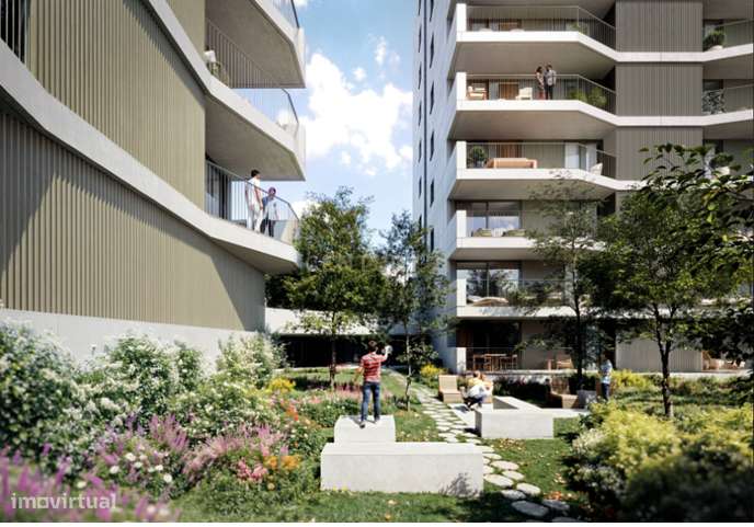 Apartamento NOVO T2 Panorâmico a Poente | The Yard Urban (Jardins da A-3