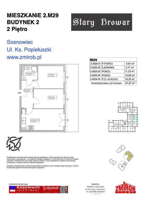 Stary Browar | mieszkanie 3-pok. | 2M29 - Pełny obrazek: 4/9