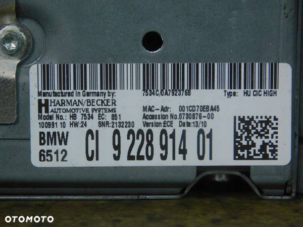 922891401 Radio Nawigacja Bmw 5 F10 - 2