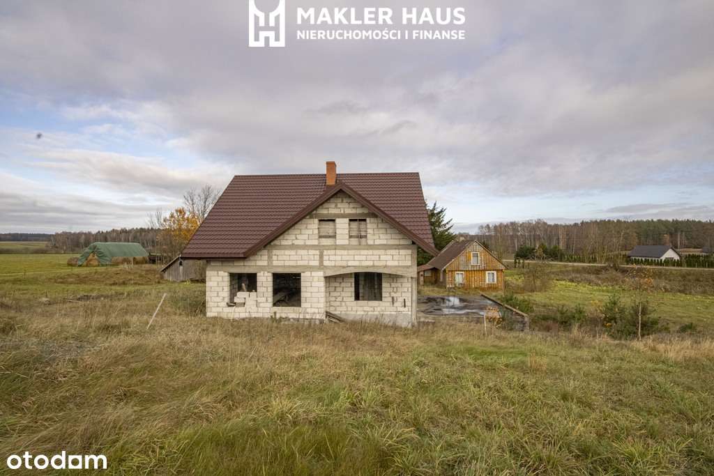 Siedlisko z rozpoczętą budową domu-Przejma Wysoka.-5