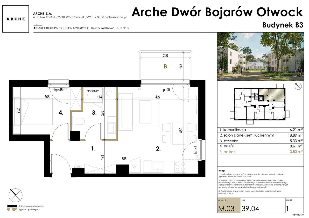 2-pokojowe mieszkanie 39m2 + balkon - Pełny obrazek: 2/8