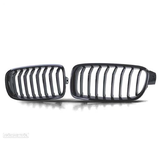 GRELHAS FRONTAIS PARA BMW SERIE 3 F30 F31 M PERFORMANCE 11-15 PRETO BRILHANTE - 4