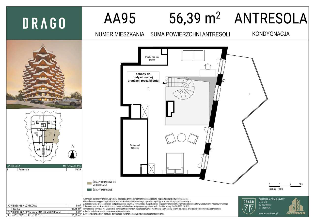1-pokojowe mieszkanie 109m2 + taras Bezpośrednio - Pełny obrazek: 3/9