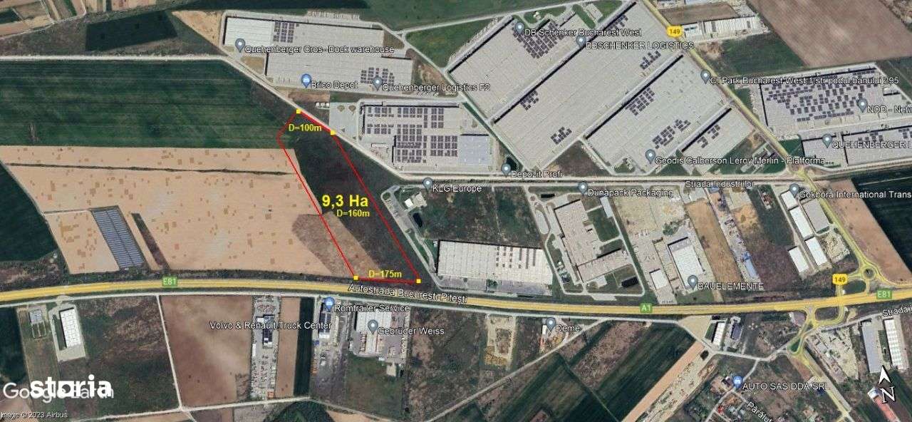 Autostrada A1(km 23) teren constructii 93000 mp,Comision 0% - Imagine principală: 2/5