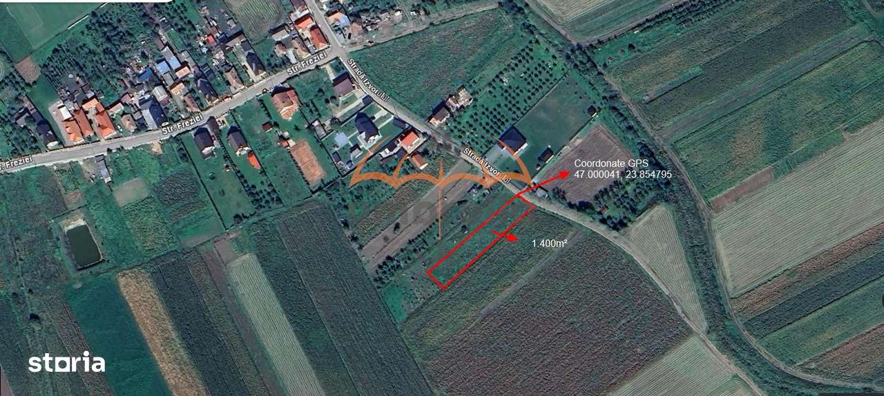 teren intravilan cu Autorizatie de constructie 1.400m² in Livada-Iclod-0