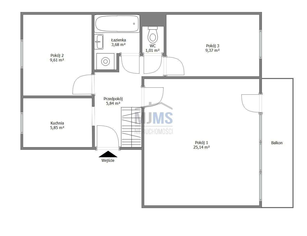 Mieszkanie 3 pok. – Ustka Centrum-15