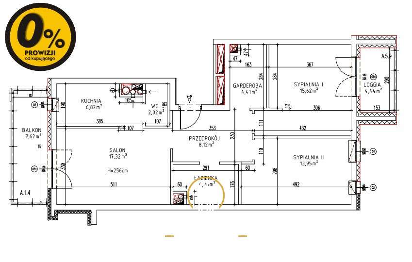 Deweloperka, 3 pokoje, 2 balkony, Nałęczowska-4