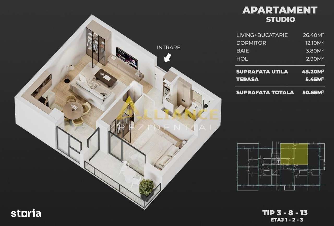 2 camere Exclusivitate Alliance Rezidential Soseaua Leordeni-8