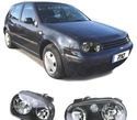 FARÓIS PARA VOLKSWAGEN VW GOLF 4 97-03 PRETO SEM NÉVOEIRO - 1