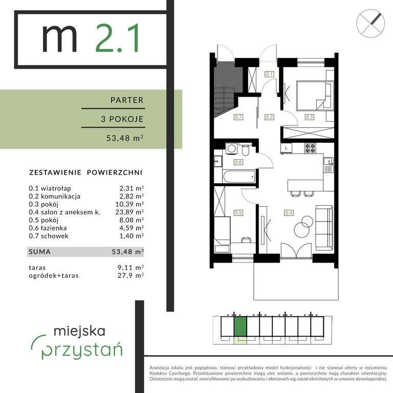 3pok. z ogród|Fotowoltaika|Klimatyzacja|ul.Miejska - Pełny obrazek: 4/7