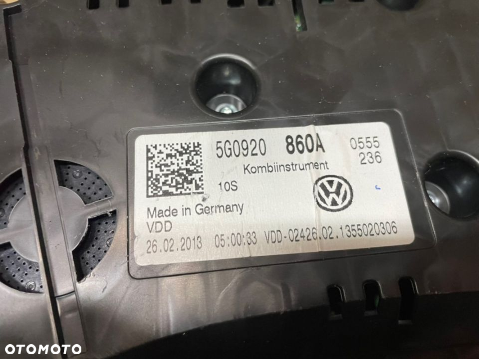 Licznik zegary 5G0920860A vw golf 7 VII tdi - 3