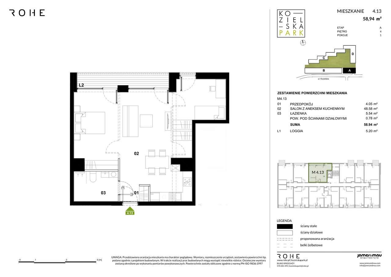 Kozielska Park | mieszkanie 3-pok. | 4_13 - Pełny obrazek: 2/11