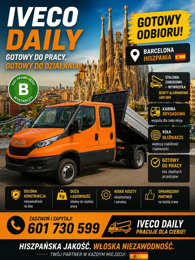 Iveco Daily Doka z wywrotem ekspozycyjne
