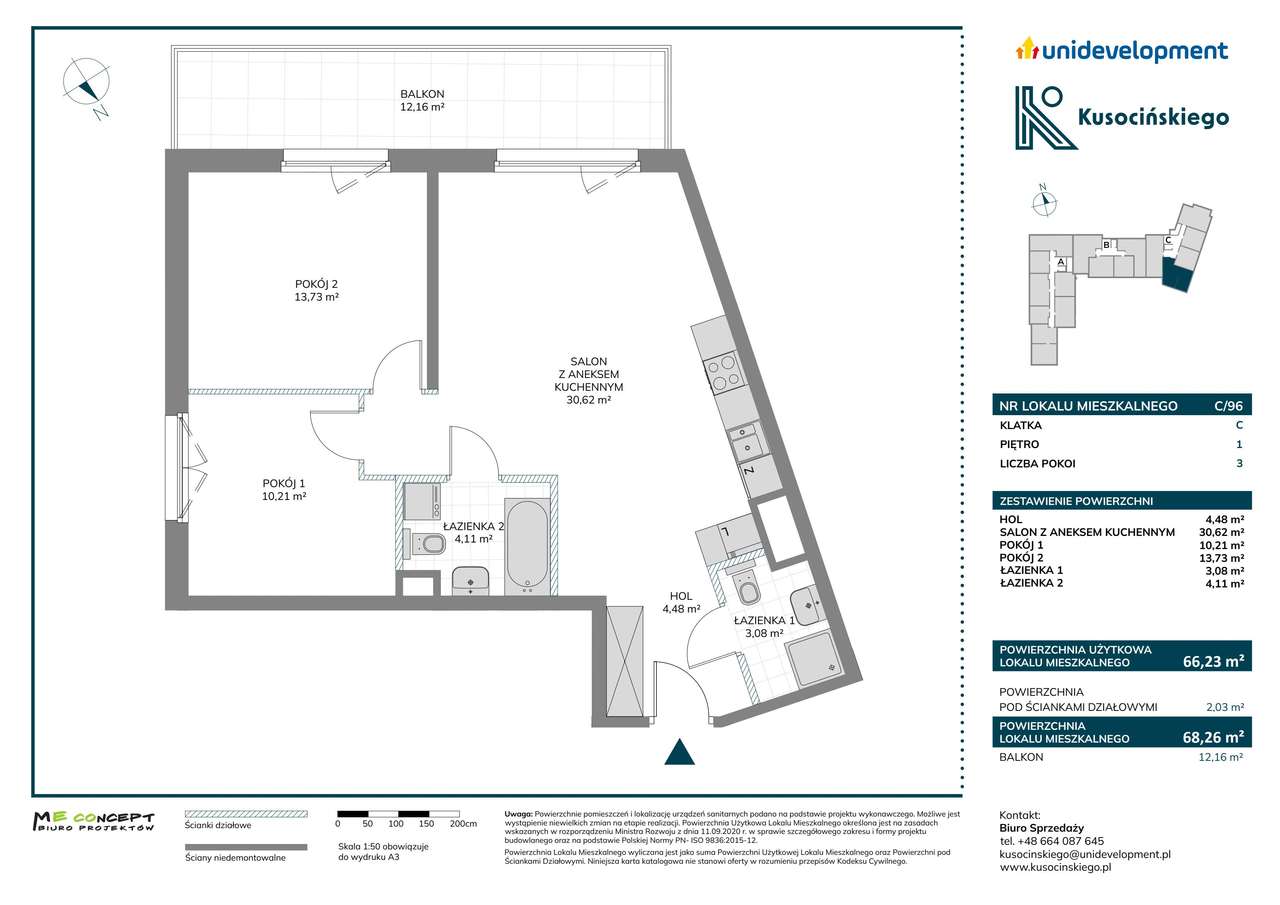 3-pokojowe mieszkanie 65m2 + balkon Bez Prowizji - Pełny obrazek: 2/9
