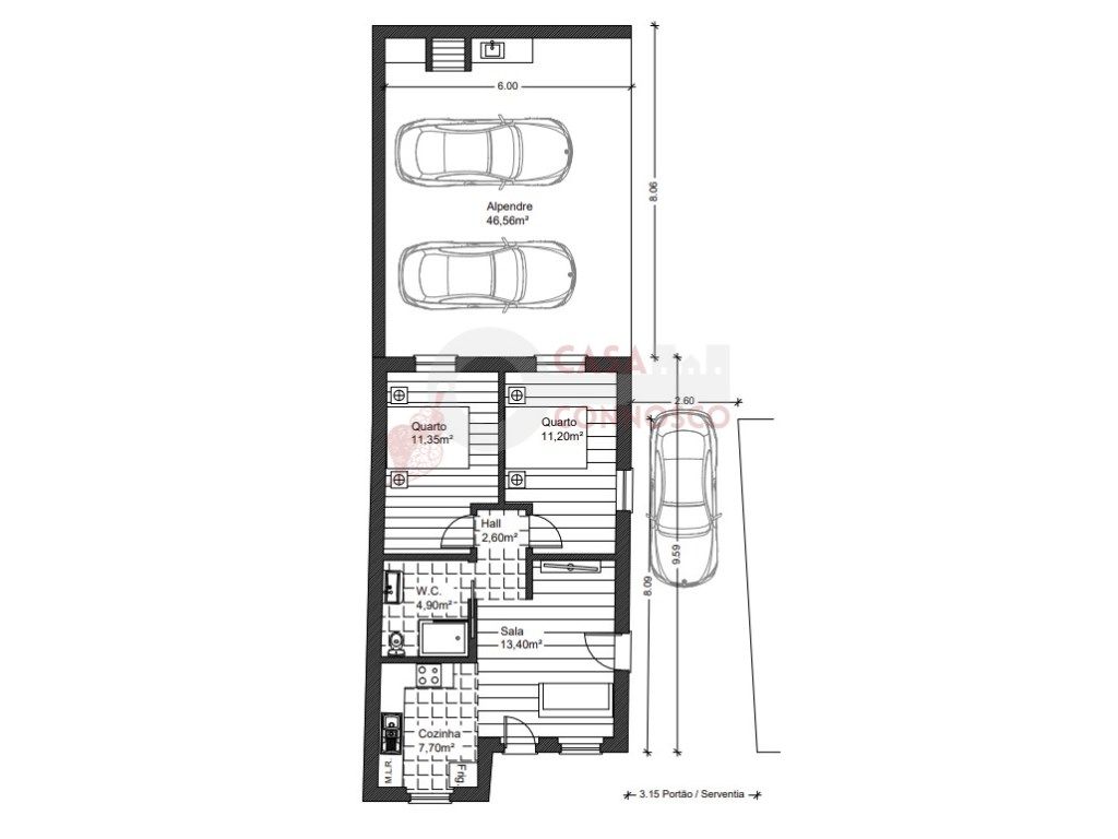 Casa para restaurar com terreno