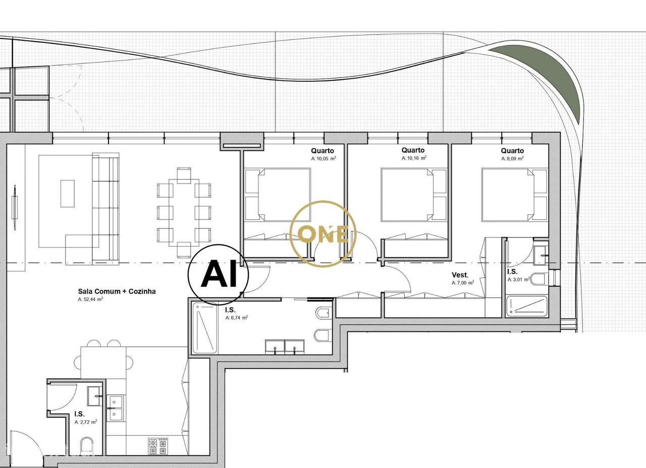 Apartamento T3 de Luxo em Fraião - Grande imagem: 4/36