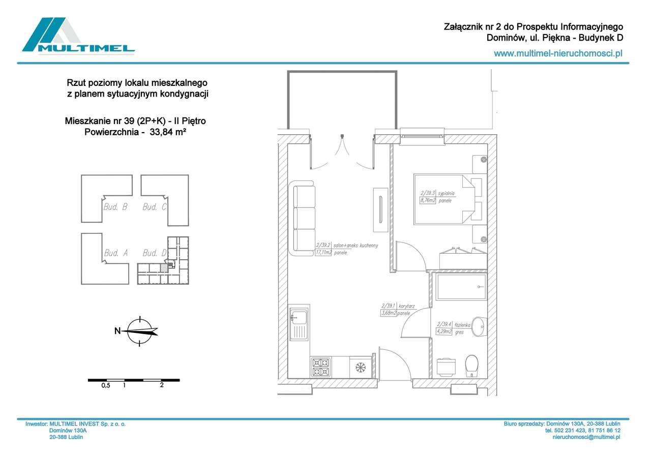 2-pokojowe mieszkanie 33m2 Bez Pośredników - Pełny obrazek: 2/7