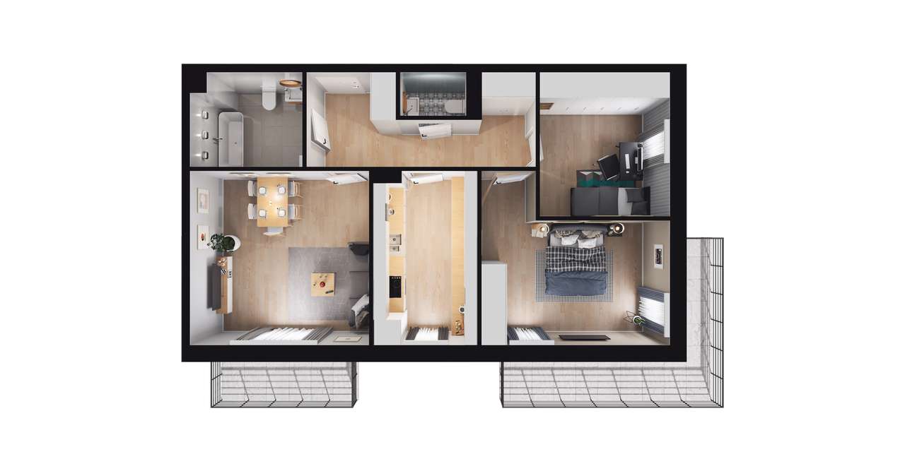 Apartamenty Kolumny - etap X | 3-pok. | A_1 - Pełny obrazek: 3/5