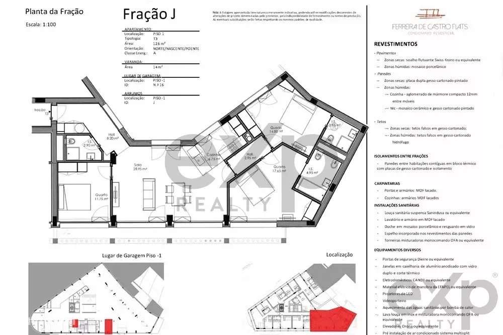 Ferreira de Castro Flats T3 3º Piso com Varanda - Grande imagem: 4/6