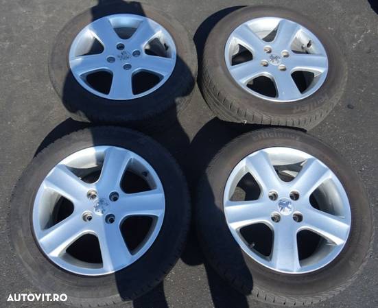 Jante aliaj Peugeot R16 cu cauciuc 205/55 R16 - 1