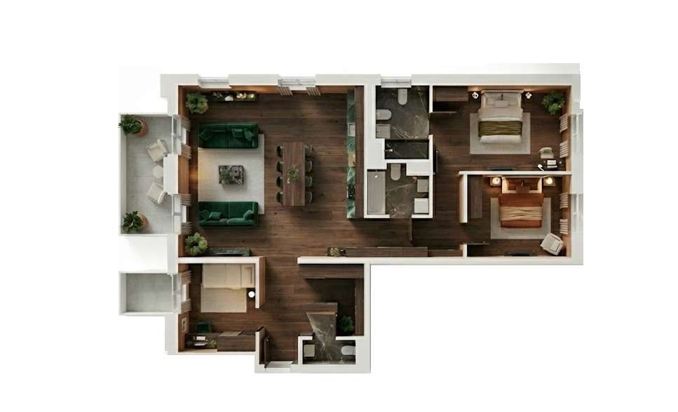 Apartament 114m² | dwa balkony Ul. Mogilska - Pełny obrazek: 5/17