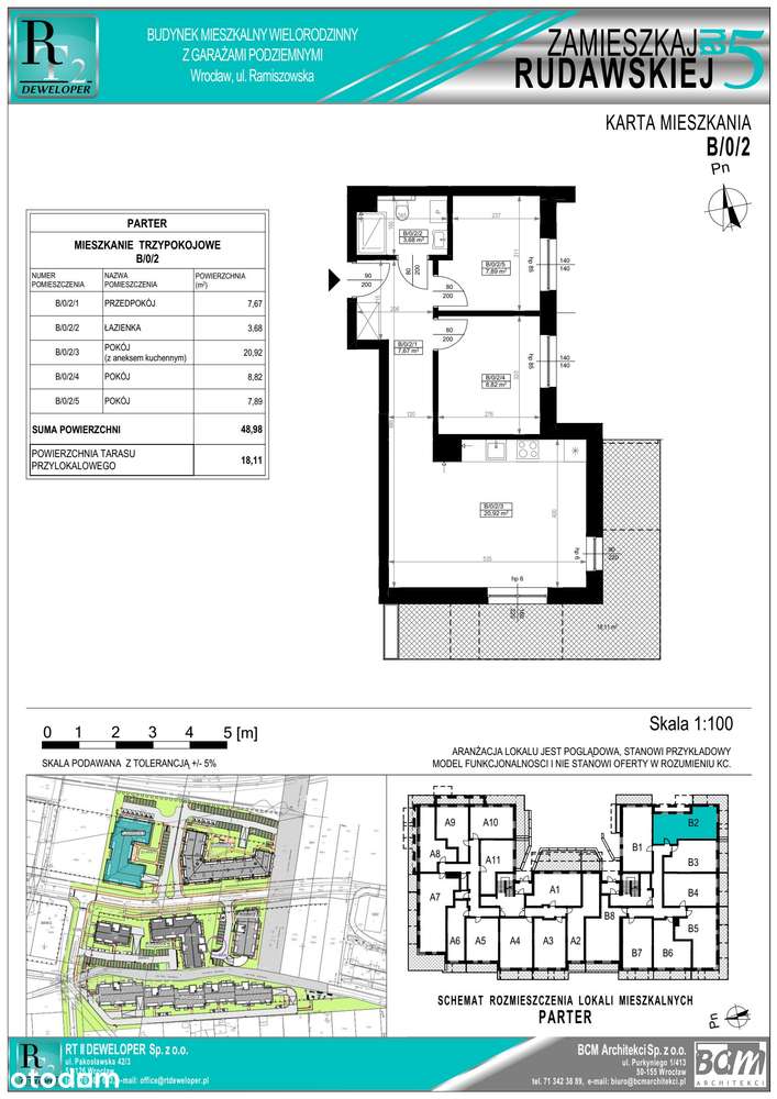 3-pokojowe mieszkanie 48m2 + taras Bez Prowizji - Pełny obrazek: 2/7